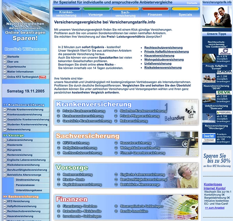 Versicherungstarife.info 2005