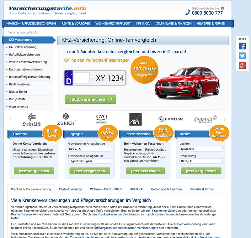 Versicherungstarife.info 2016